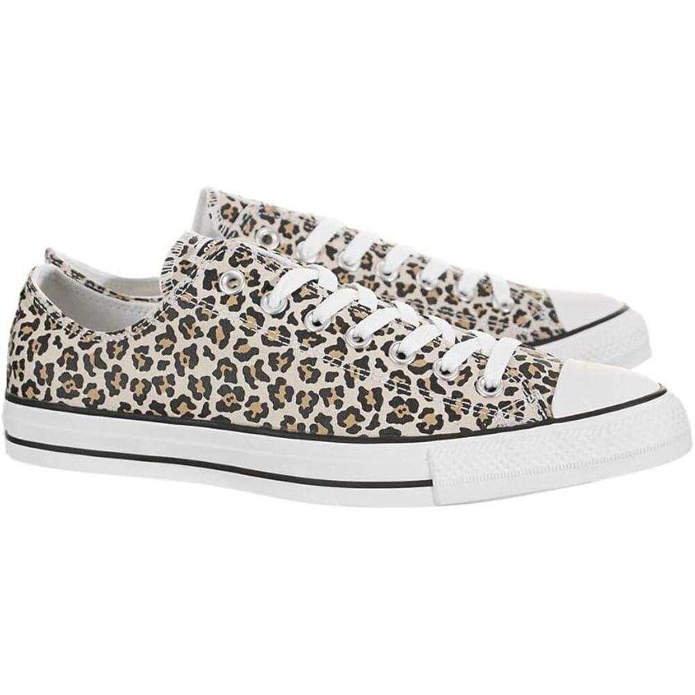 Converse CTAS Street Low Cheetah Sneakers Women Size 5.5 Cream Leopard  NWT